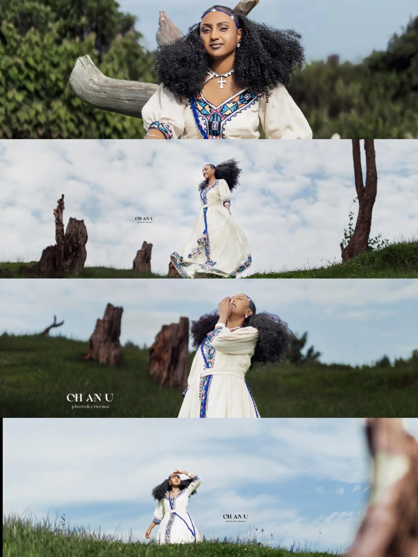 Ethiopian fashion editorial portrait natural landscape