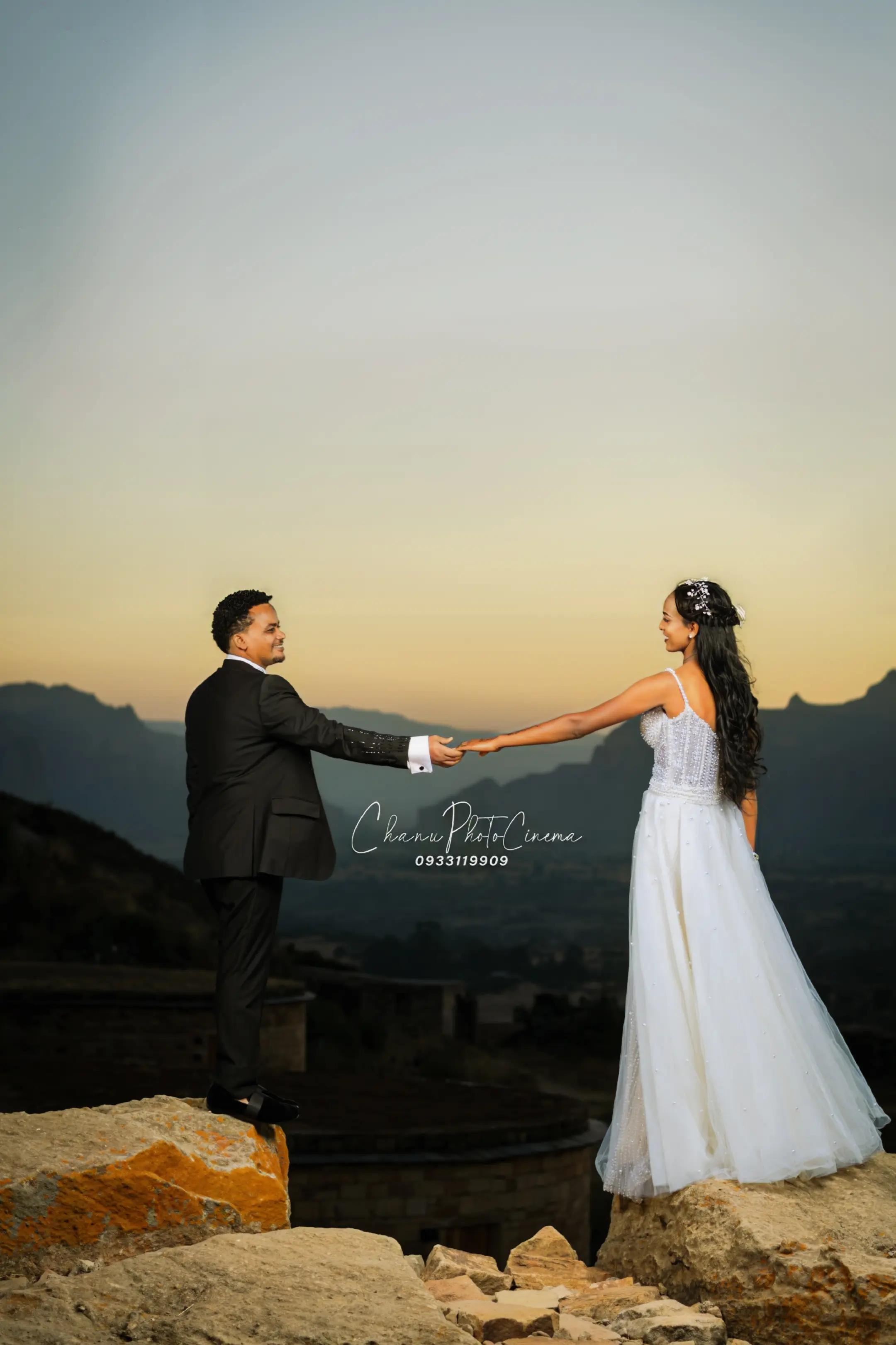 Chanu Photo Cinema Wedding Golden Hour Couple Portrait Addis Ababa