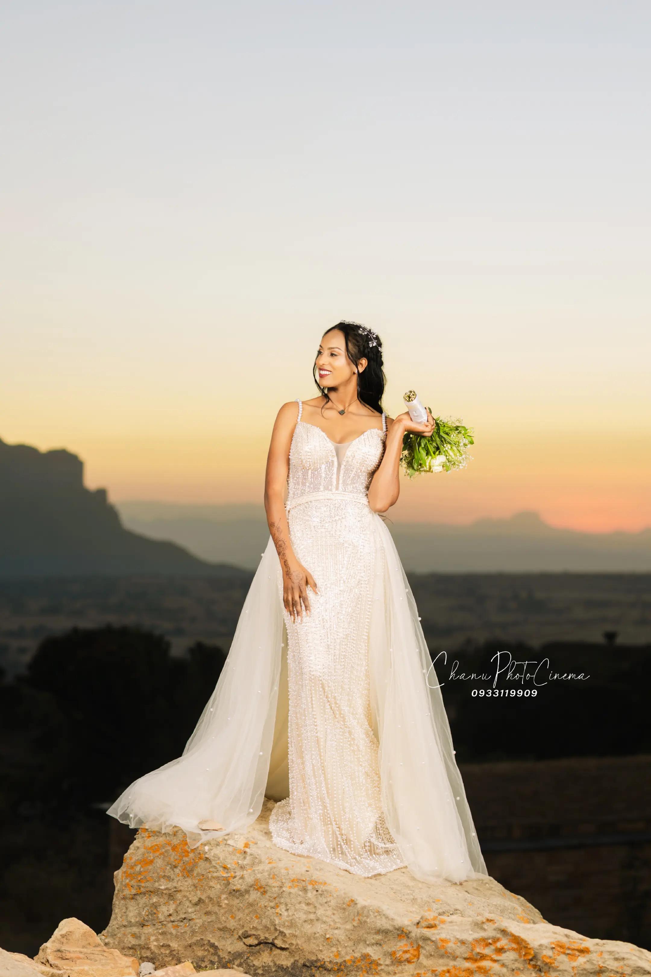Chanu Photo Cinema Wedding Sunset Portrait at Golden Hour in Addis Ababa Ethiopia